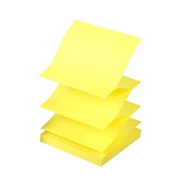 Öntapadós jegyzettömb 76x76mm "Z" élénk sárga 100 lap