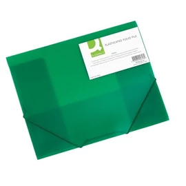 Iratgyűjtő gumis A/4 PP Q-Connect 3mm zöld 04