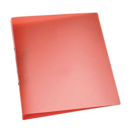 Gyűrűskönyv A4 2 gyűrűs 25 mm áttetsző Connect  piros 03