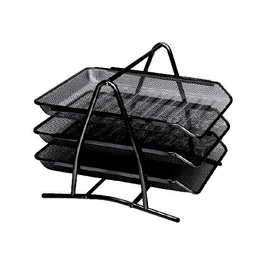 Irattálca 3 részes fémhálós kihúzható fekete 02