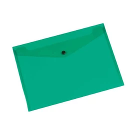 Irattasak A5 fekvő patentzáras Q-Connect áttetsző zöld 50