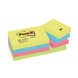 Post-it 653TFEN 38x51mm 100 lap 12 tömb neonpink 653N