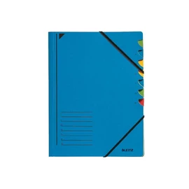 Rendezőmappa 7 rekesz gumis Leitz kék