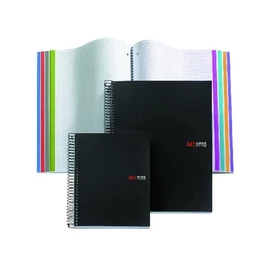 Spirálfüzet A/4 8x25lap PP 42006 fekete 02