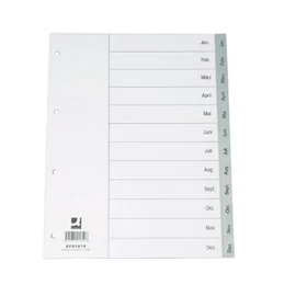 Regiszter A/4 jan.-dec. műanyag