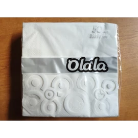 Szalvéta Olala 2rétegű 33x33cm hófehér 50db/csom