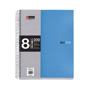 Spirálfüzet A/5 8x25lap PP 43007 kék 01