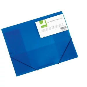Iratgyűjtő gumis A/4 PP Q-Connect 3mm kék 01