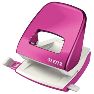 Lyukasztó Leitz 5008 WOW fém metálfényű 30lap rózsaszín 10