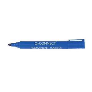 Marker permanent Q-Connect kerek kék 01
