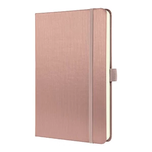 Beíró, exkluzív, A5, kockás, 97 lap, keményfedeles, SIGEL "Conceptum", pink metál