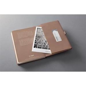 Beíró, exkluzív, A5, kockás, 97 lap, keményfedeles, SIGEL "Conceptum", pink metál