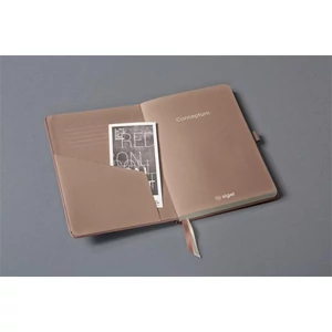 Beíró, exkluzív, A5, kockás, 97 lap, keményfedeles, SIGEL "Conceptum", pink metál