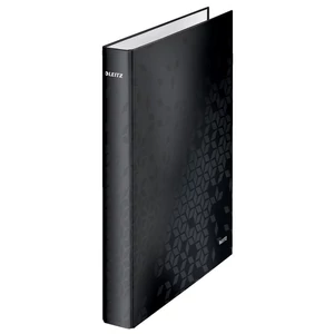 Gyűrűskönyv A/4 2 gyűrűs Leitz WOW fekete 02