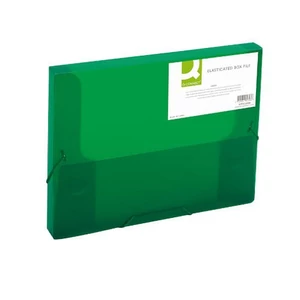 Iratgyűjtő gumis A/4 PP Q-Connect 25mm áttetsző zöld 04