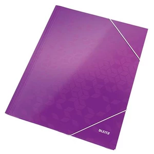 Iratgyűjtő gumis A/4 lakkfényű Leitz 398200 lila 08