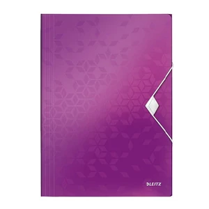 Iratgyűjtő gumis A/4 PP 30mm Coolbox lila 08