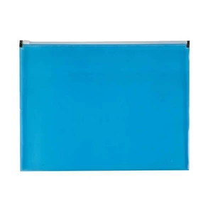 Iratgyűjtő tasak A/4 zipp Q-CONNECT kék 01