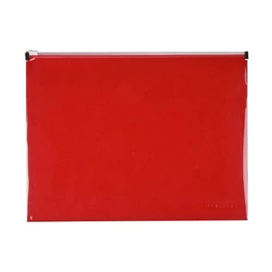 Iratgyűjtő tasak A/4 zipp Q-CONNECT piros 03