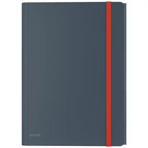 Iratgyűjtő gumis A/4 Leitz Cosy mobil extra tasakkal, PP bársony szürke 07