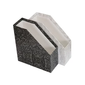 Iratpapucs karton Q-Connect 90mm fekete 02/szürke 07