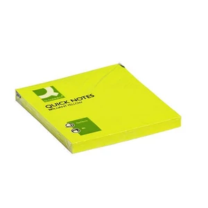 Öntapadós jegyzettömb 75x75mm neon 6x80lap Connect neonsárga 32