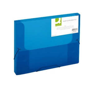 Iratgyűjtő gumis A/4 PP Q-Connect 25mm áttetsző kék 01