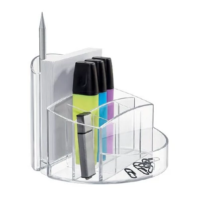 Írószertartó RONDO 9 rekeszes átlátszó 30