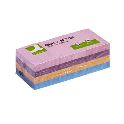 Öntapadós jegyzettömb 38x51mm rainbow ultra 12x100lap Q-Connect KF02516