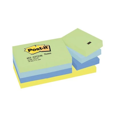 Post-it 653MTDR 38x51mm 100 lap 12 tömb neonzöld