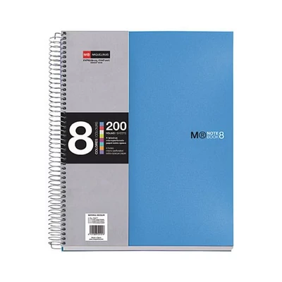 Spirálfüzet A/5 8x25lap PP 43007 kék 01