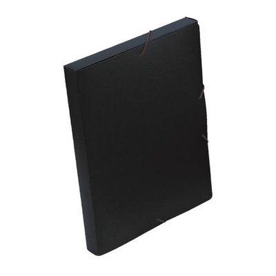 Iratgyűjtő gumis A/4 PP 30mm Coolbox fekete 02