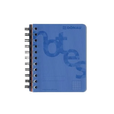 Spirálfüzet A/5 kockás 140 lap 80g kockás PP borító kék 01