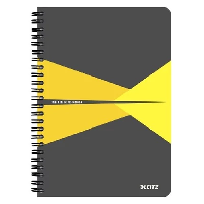 Spirálfüzet A/5 Office PP borítóval sárga 06