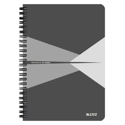 Spirálfüzet A/5 Office PP borítóval szürke 07