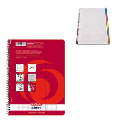 Spirálfüzet A/4 100 lap collegeblock színregiszteres