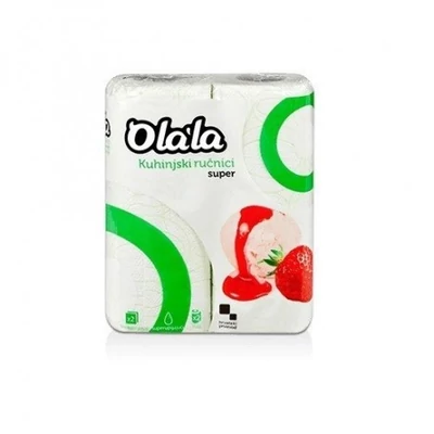 Háztartási papírtörlő, 2 rétegű, 2 tekercses, Olala