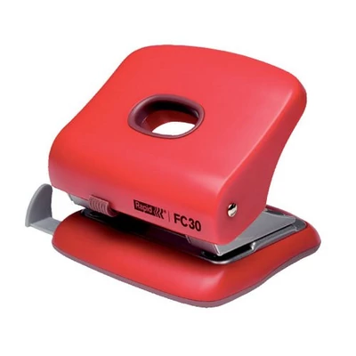 Lyukasztó Rapid FC30 Fashion 30lap piros 03