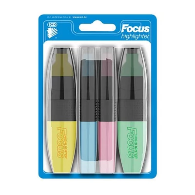 Szövegkiemelő készlet 4db-os ICO Focus pasztell