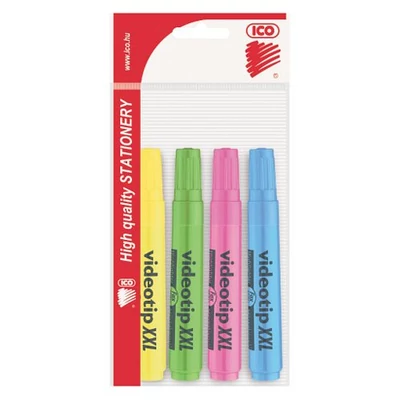 Szövegkiemelő klt. 4db-os ICO VIDEOTIP XXL 1-4 mm