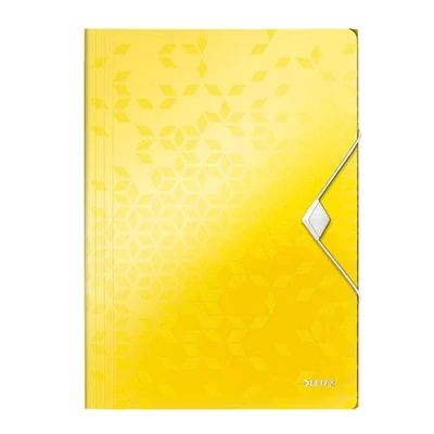 Iratgyűjtő gumis A/4 PP 30mm Coolbox sárga 06