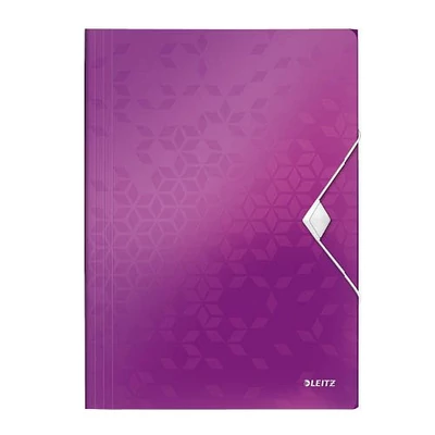 Iratgyűjtő gumis A/4 PP 30mm Coolbox lila 08