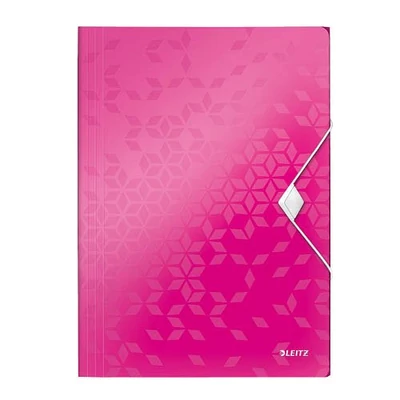 Iratgyűjtő gumis A/4 PP 30mm Coolbox rózsaszín 10