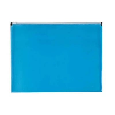 Iratgyűjtő tasak A/4 zipp Q-CONNECT kék 01