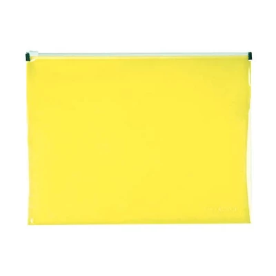 Iratgyűjtő tasak A/4 zipp Q-CONNECT sárga 06