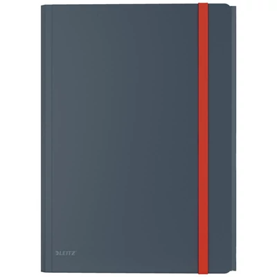 Iratgyűjtő gumis A/4 Leitz Cosy mobil extra tasakkal, PP bársony szürke 07