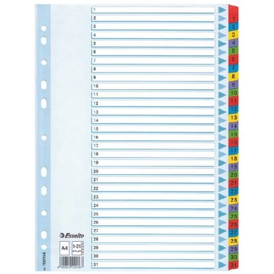 Regiszter  A4 Mylar ESSELTE 1-31
