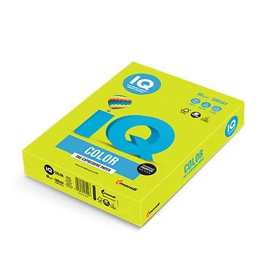 Másolópapír A/4 80g IQ Color 500 ív neonzöld