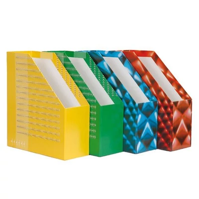 Iratpapucs karton Q-Connect 90mm sárga 06/zöld 04/kék 01/piros 03