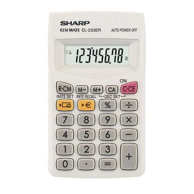 Zsebszámológép Sharp EL-233BBK